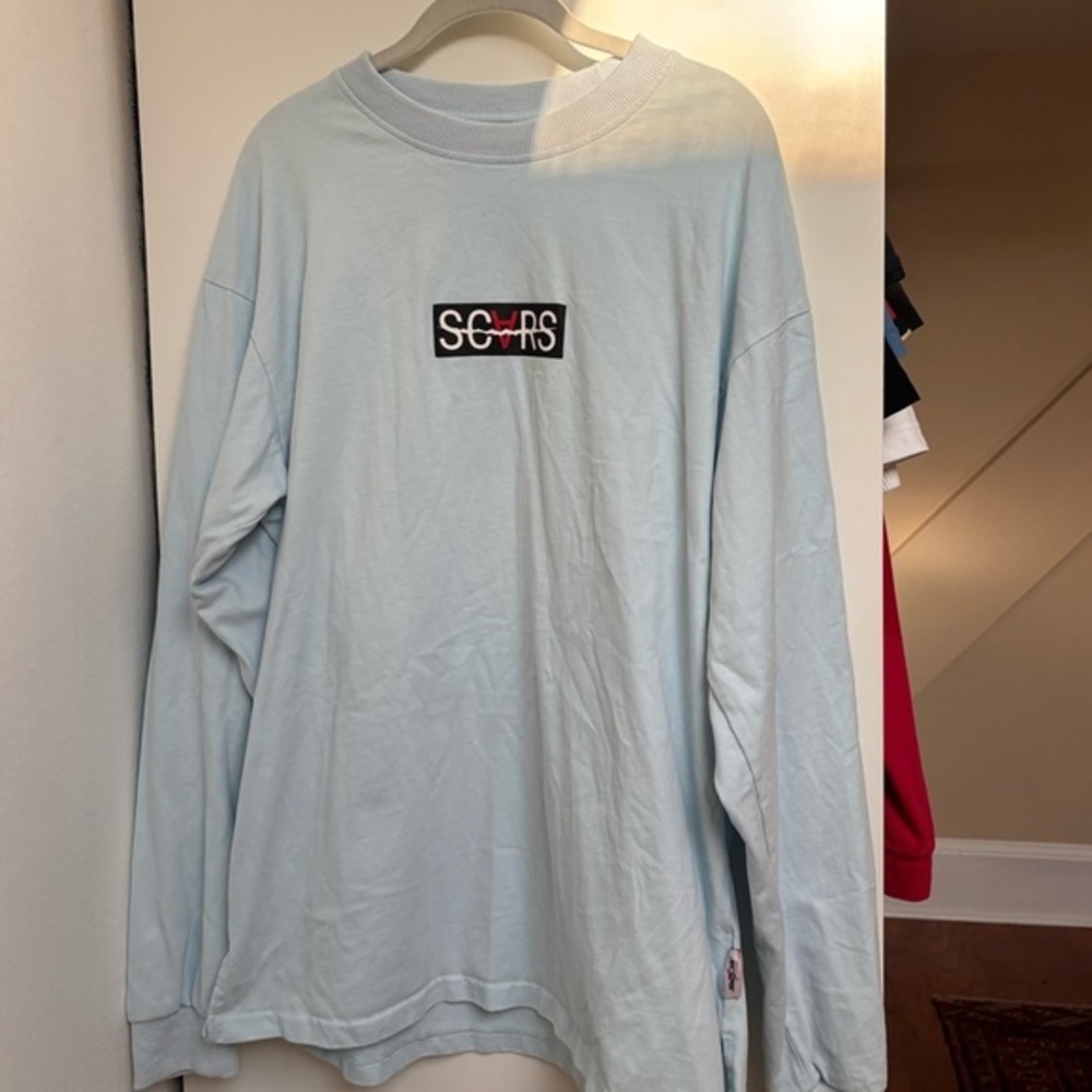 Light Blue Long Sleeve Shirt with SCARS Logo